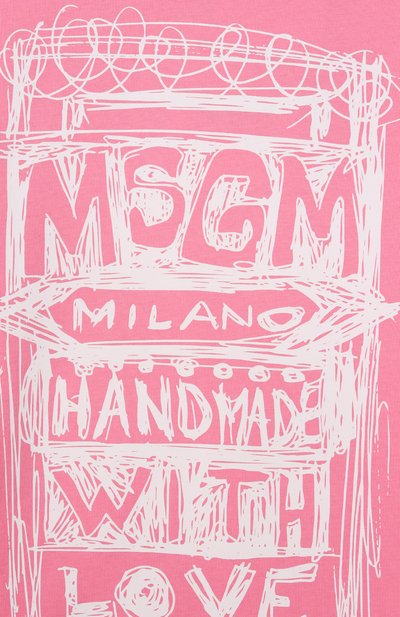 Хлопковая футболка MSGM KIDS, арт. S6MSJUTH135, фото 3