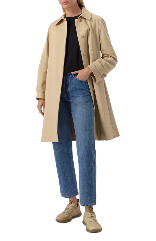 Кожаные кроссовки Matrix Burberry 8108646 Бежевый  8108646 Фото 2