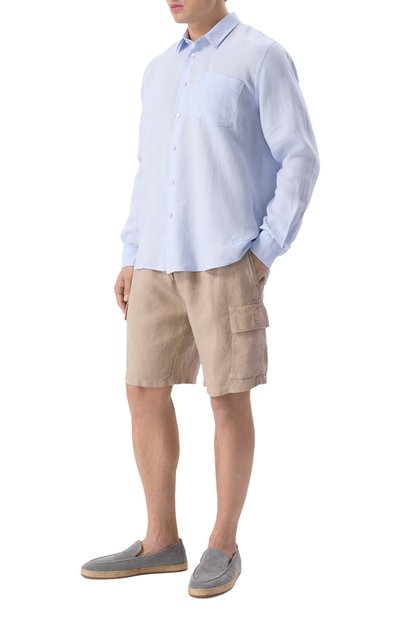 Льняные шорты VILEBREQUIN бежевого цвета по цене 31700 руб., арт. BAIE/U3U01, фото 2 Льняные шорты VILEBREQUIN, арт. BAIE/U3U01, фото 2