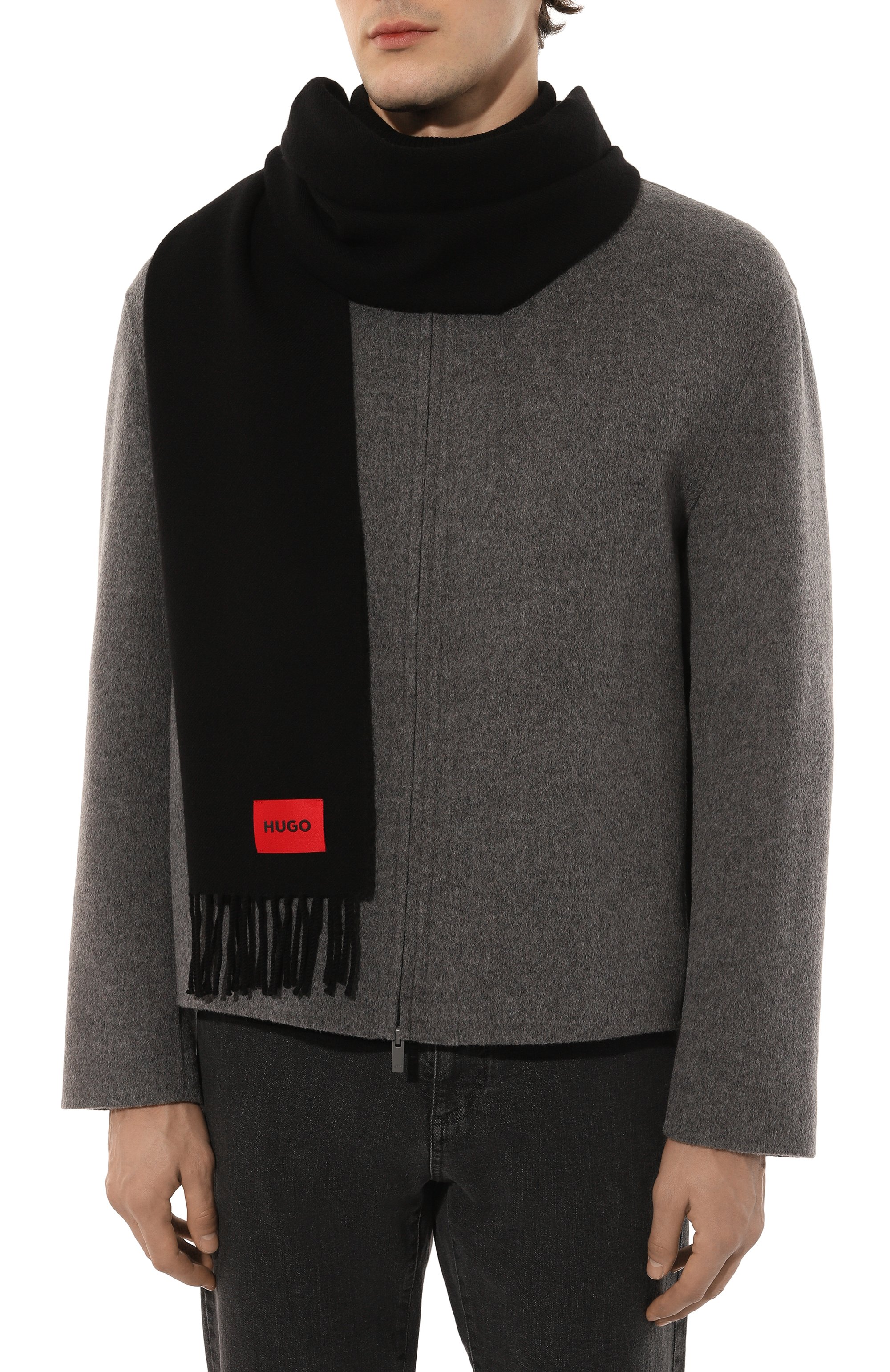 Шерстяной шарф HUGO, арт. 50517623, фото 2