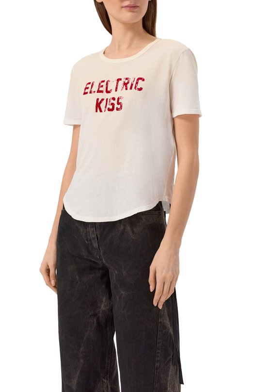Хлопковая футболка Ann Demeulemeester B0013923/FA740 Белый  B0013923/FA740 Фото 3
