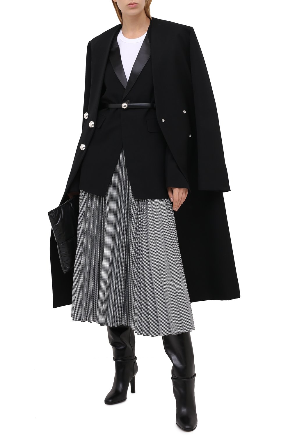 Юбка-миди MSGM черно-белого цвета по цене 53100 руб., арт. 2941MDD13P 207780, фото 3 Юбка-миди MSGM, арт. 2941MDD13P 207780, фото 3
