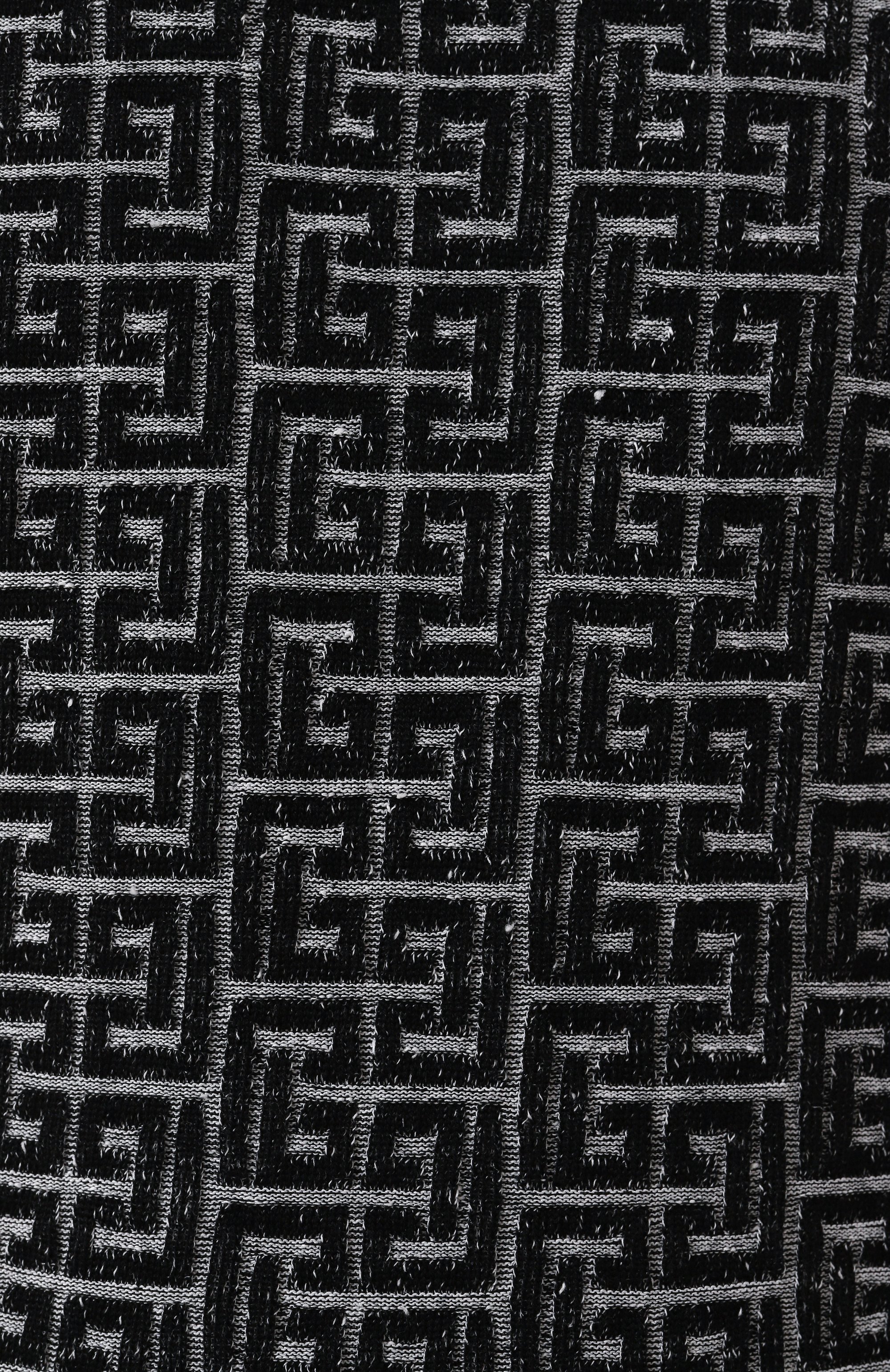 Джемпер из шерсти и льна BALMAIN черно-белого цвета по цене 125500 руб., арт. EH1KD000/KI03, фото 6 Джемпер из шерсти и льна BALMAIN, арт. EH1KD000/KI03, фото 6