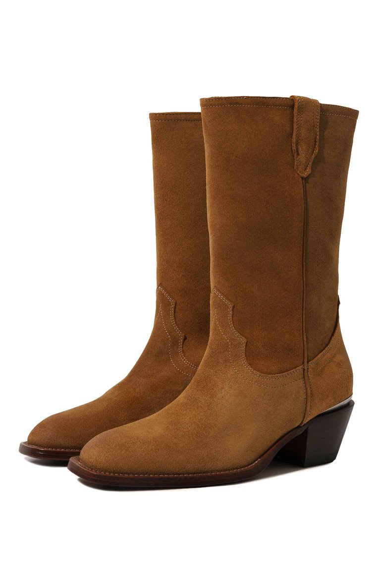 Женские замшевые казаки durango high 50 SONORA BOOTS коричневого цвета, арт. DGH457CASU006W/SUEDE | Фото 1 (Подошва: Плоская; Материал сплава: Проставлено; Каблук высота: Низкий; Материал внутренний: Натуральная кожа; Драгоценные камни: Проставлено; Женское Кросс-КТ: Казаки-ботинки; Материал утеплителя: Без утеплителя; Материал внешний: Замша, Натуральная кожа)