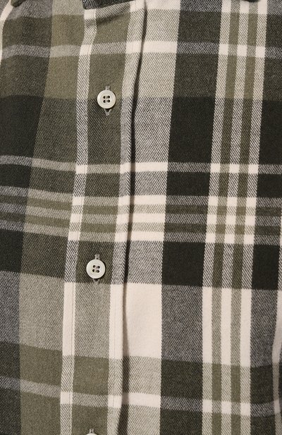 Хлопковая рубашка BRUNELLO CUCINELLI зеленого цвета по цене 64500 руб., арт. MY6150627, фото 5 Хлопковая рубашка BRUNELLO CUCINELLI, арт. MY6150627, фото 5