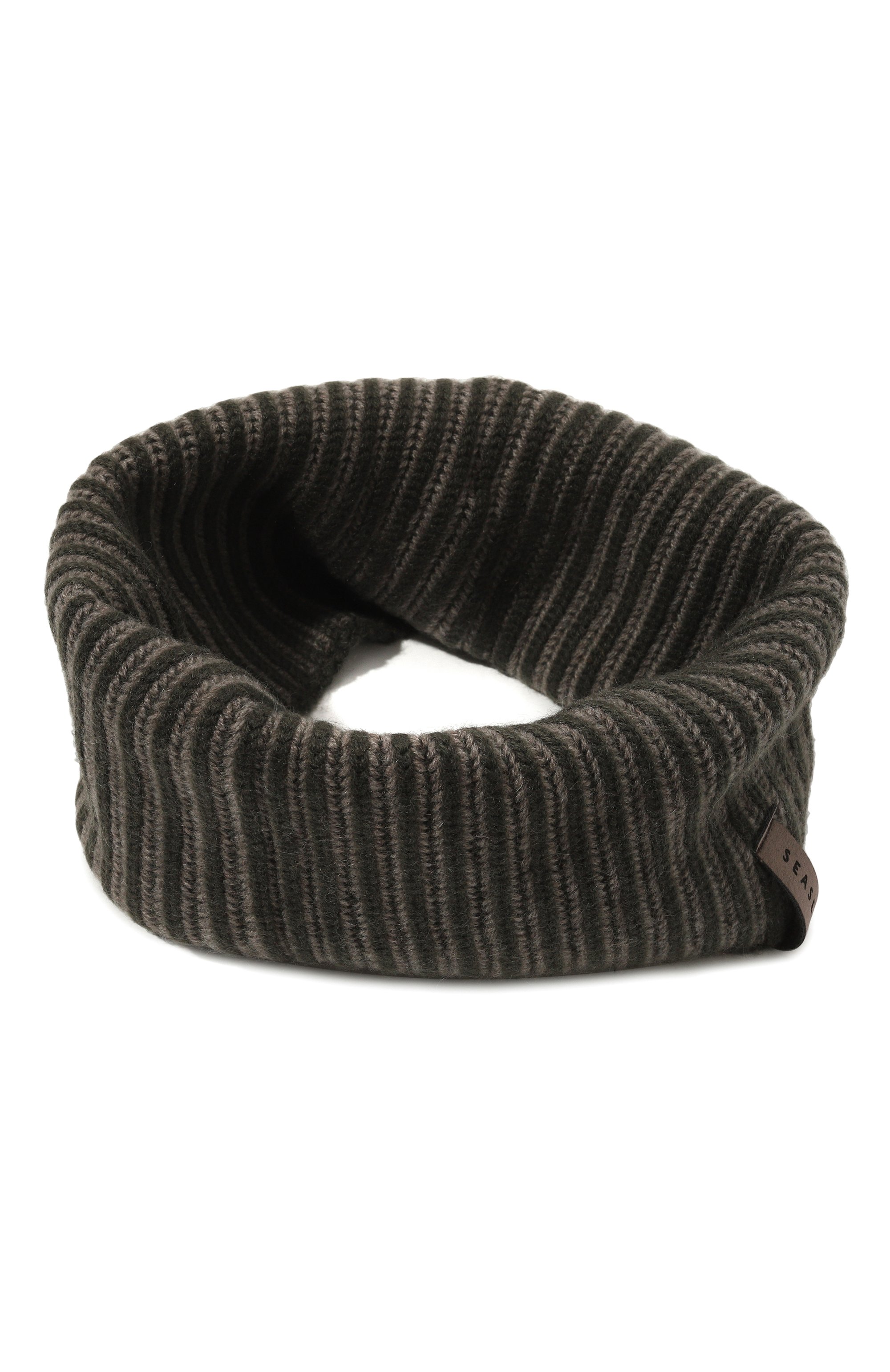 Кашемировый шарф-снуд SEASE темно-зеленого цвета по цене 69950 руб., арт. AT30R/006XG, фото 1 Кашемировый шарф-снуд SEASE, арт. AT30R/006XG, фото 1