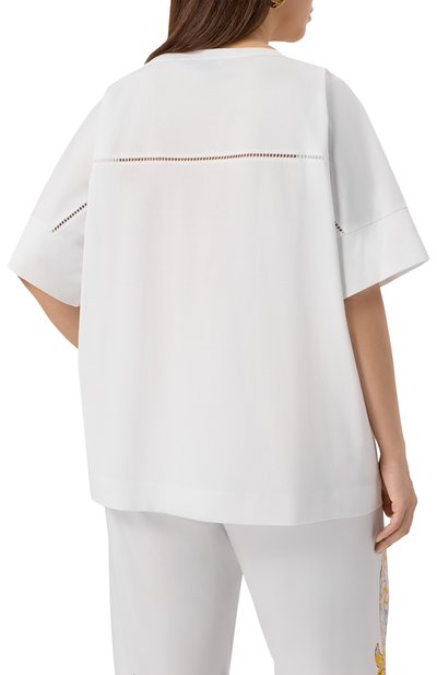 Хлопковая футболка MARINA RINALDI VOYAGE, арт. AED0, фото 4