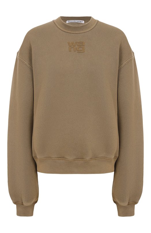 Хлопковый свитшот alexanderwang.t 4CC3241518 Бежевый 4CC3241518