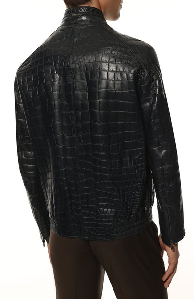 Куртка из кожи крокодила ZILLI темно-синего цвета по цене 11100000 руб., арт. MAP-BAR0N-1794P/1002, фото 4 Куртка из кожи крокодила ZILLI, арт. MAP-BAR0N-1794P/1002, фото 4