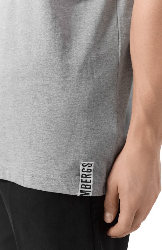 Хлопковая футболка Dirk Bikkembergs BMT1305 Серый  BMT1305 Фото 5