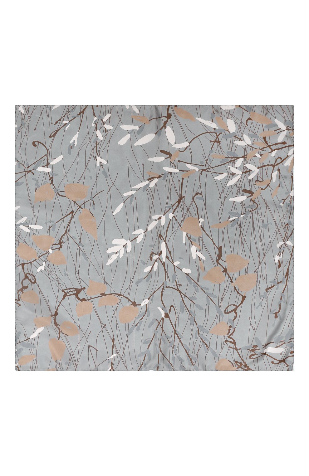 Шелковый платок BRUNELLO CUCINELLI серого цвета по цене 43700 руб., арт. MF0U0016P, фото 5 Шелковый платок BRUNELLO CUCINELLI, арт. MF0U0016P, фото 5