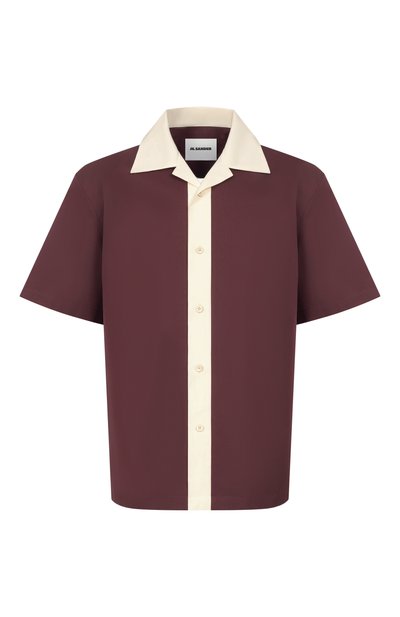 Мужская рубашка из хлопка и шелка JIL SANDER, арт. J22DL0340/J45266