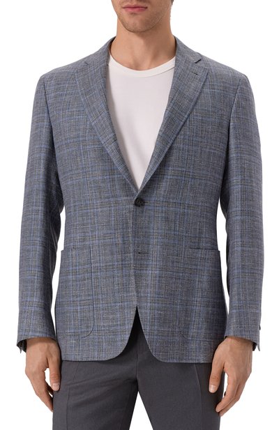 Пиджак из шерсти и шелка CANALI, арт. 23275 CF00447, фото 5