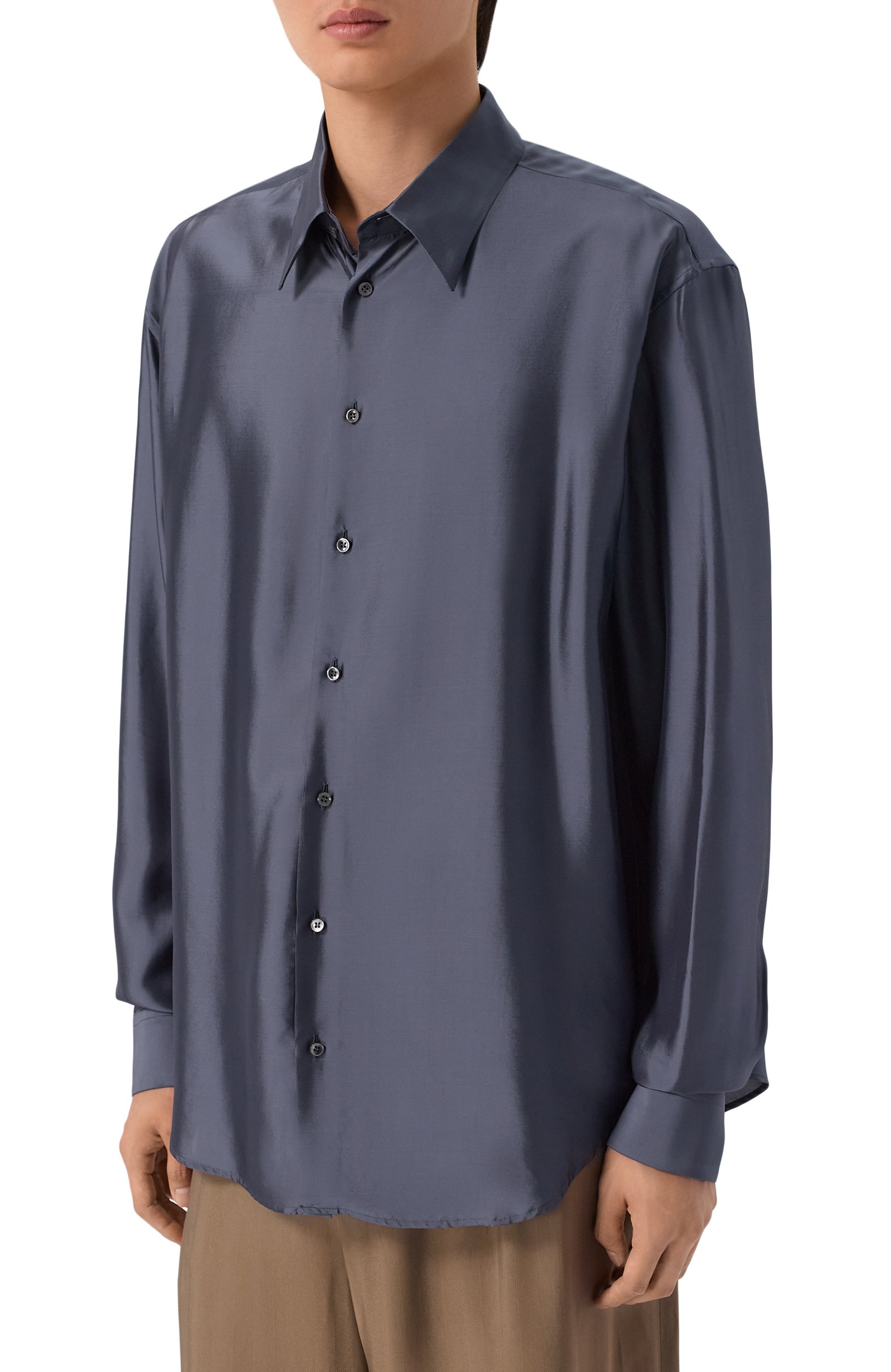 Сорочка из вискозы и шелка GIORGIO ARMANI, арт. GM004664/TE23968, фото 3