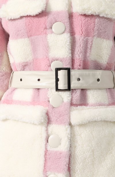 Меховое пальто с поясом SAKS POTTS белого цвета по цене 145000 руб., арт. 17813 TSUM EXCLUSIVE LUNIS WHITE/PINK C0AT, фото 5 Меховое пальто с поясом SAKS POTTS, арт. 17813 TSUM EXCLUSIVE LUNIS WHITE/PINK C0AT, фото 5