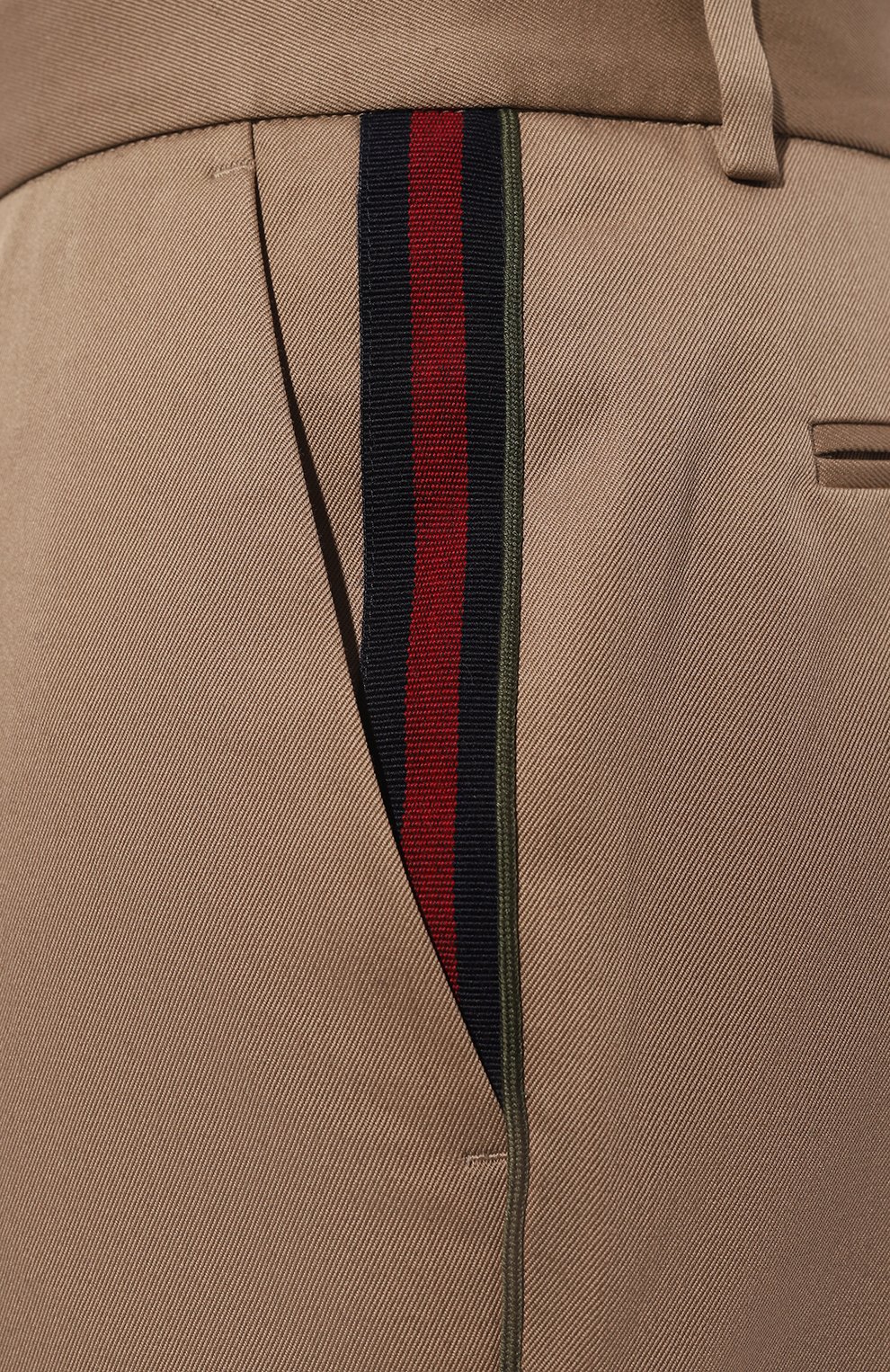 Хлопковые брюки GUCCI бежевого цвета по цене 83520 руб., арт. 468518 Z3732, фото 5 Хлопковые брюки GUCCI, арт. 468518 Z3732, фото 5