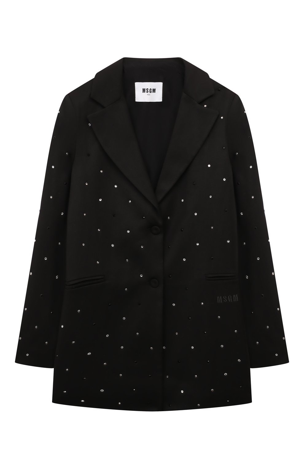 Жакет MSGM KIDS черного цвета по цене 26350 руб., арт. F4MSJGJK186, фото 1 Жакет MSGM KIDS, арт. F4MSJGJK186, фото 1