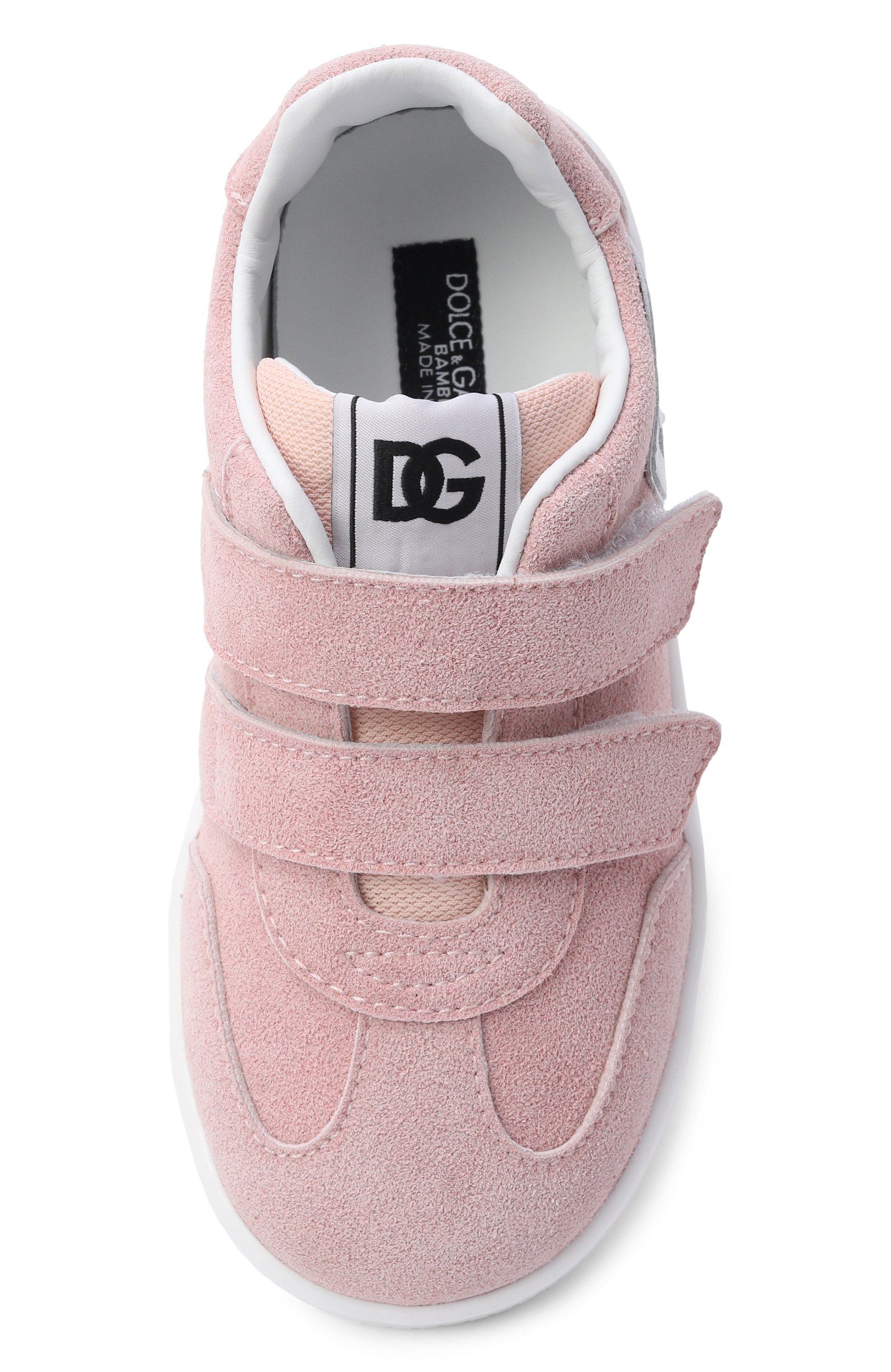 Замшевые кеды dg original DOLCE & GABBANA светло-розового цвета по цене 34550 руб., арт. DN0240/A3M40, фото 4 Замшевые кеды dg original DOLCE & GABBANA, арт. DN0240/A3M40, фото 4
