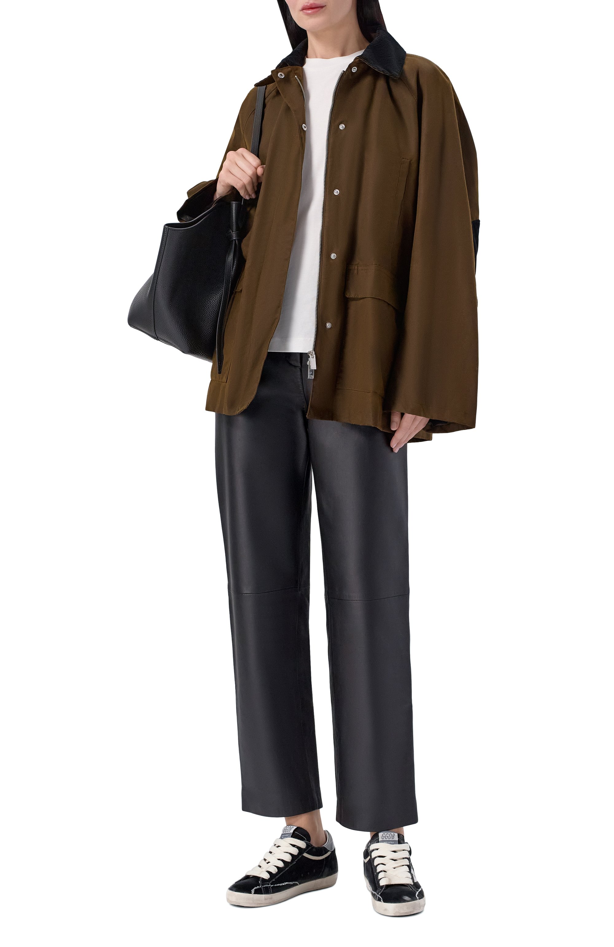 Комбинированные кеды super-star GOLDEN GOOSE DELUXE BRAND черного цвета по цене 76900 руб., арт. GWF01002.F008143, фото 3 Комбинированные кеды super-star GOLDEN GOOSE DELUXE BRAND, арт. GWF01002.F008143, фото 3