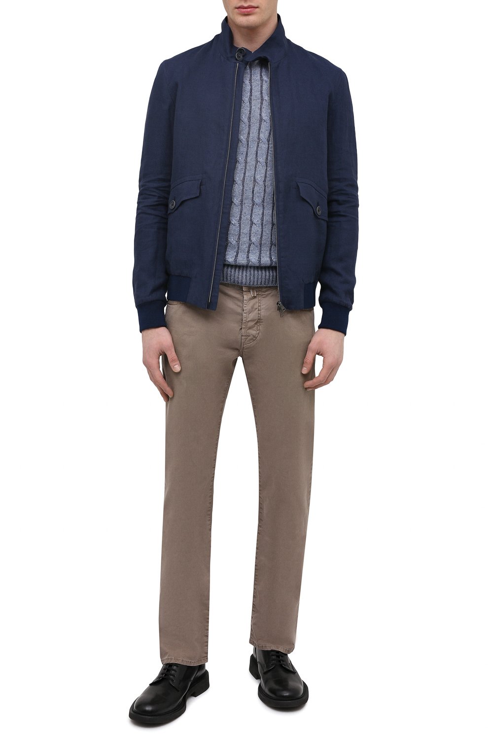 Джинсы JACOB COHEN темно-бежевого цвета по цене 35850 руб., арт. J620 C0MF 06510-V/55, фото 2 Джинсы JACOB COHEN, арт. J620 C0MF 06510-V/55, фото 2