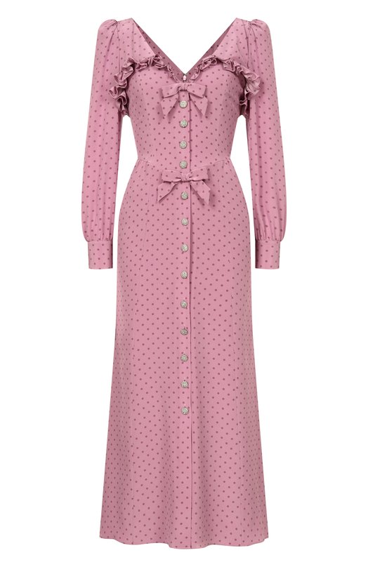 Шелковое платье Alessandra Rich FABX4314/F4686 Розовый FABX4314/F4686