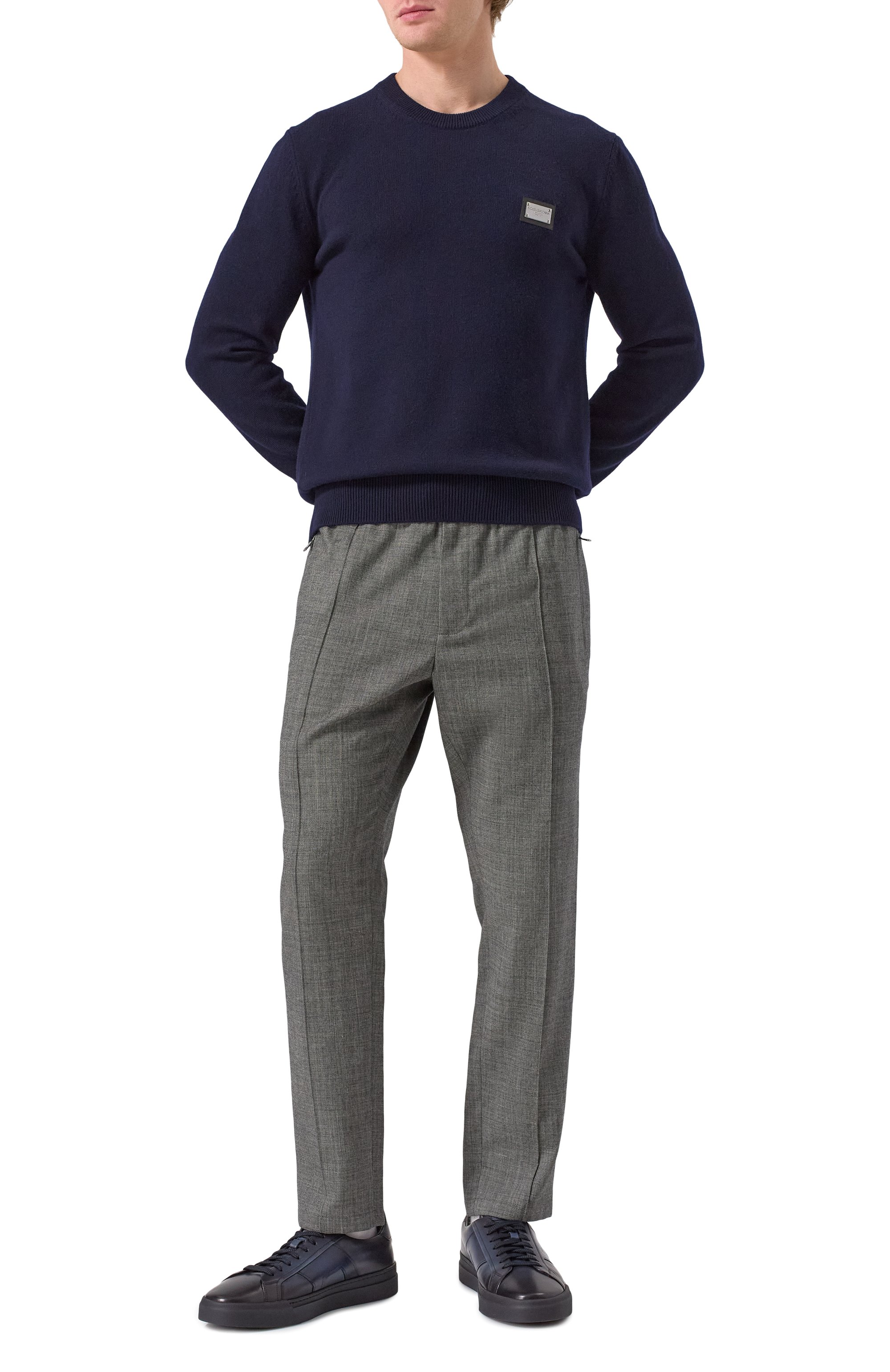 Брюки из шерсти и хлопка DOLCE & GABBANA, арт. GYACET/GI585, фото 2