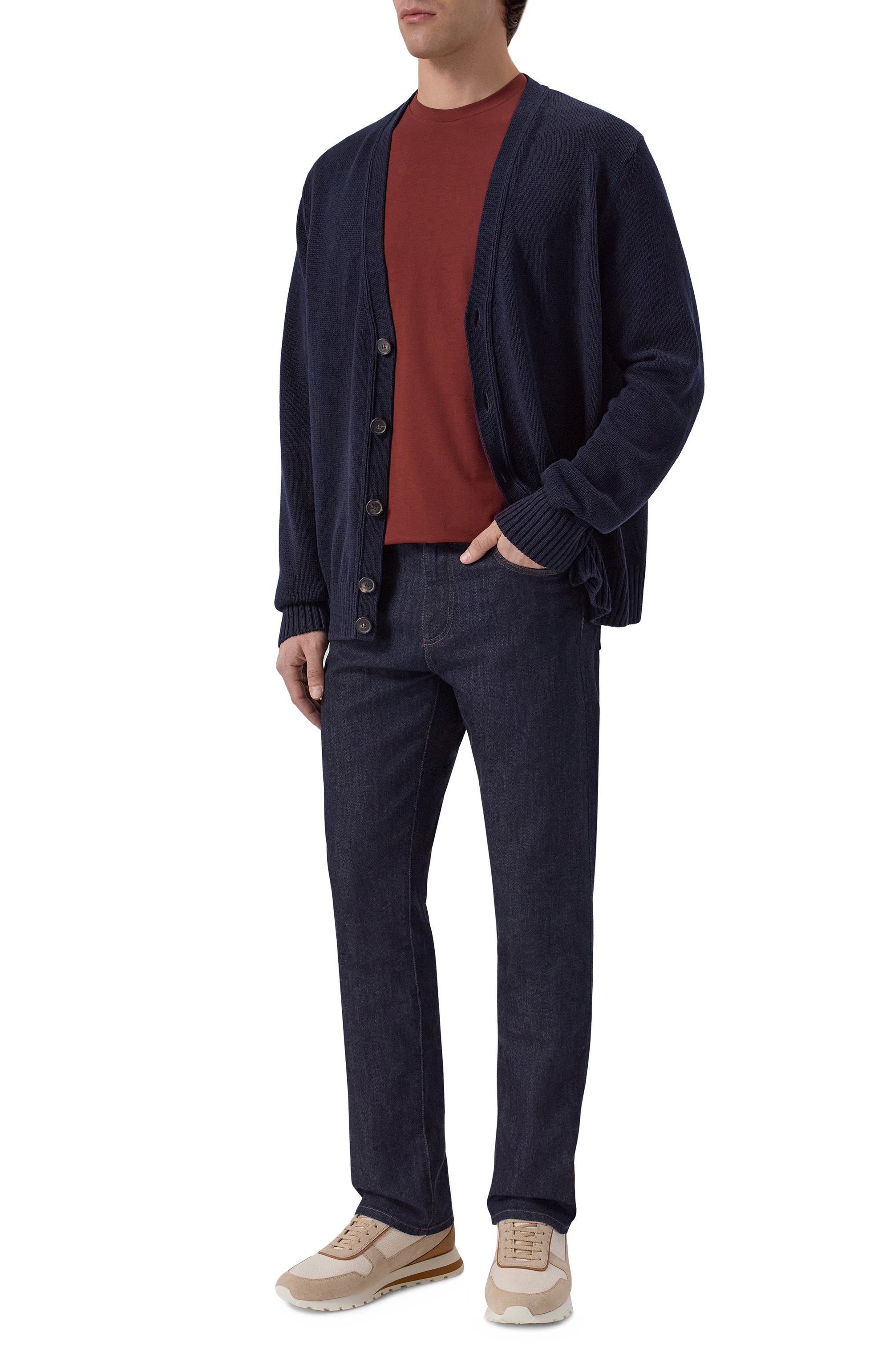 Хлопковая футболка CORNELIANI бордового цвета по цене 19950 руб., арт. 27G586/2725028, фото 2 Хлопковая футболка CORNELIANI, арт. 27G586/2725028, фото 2