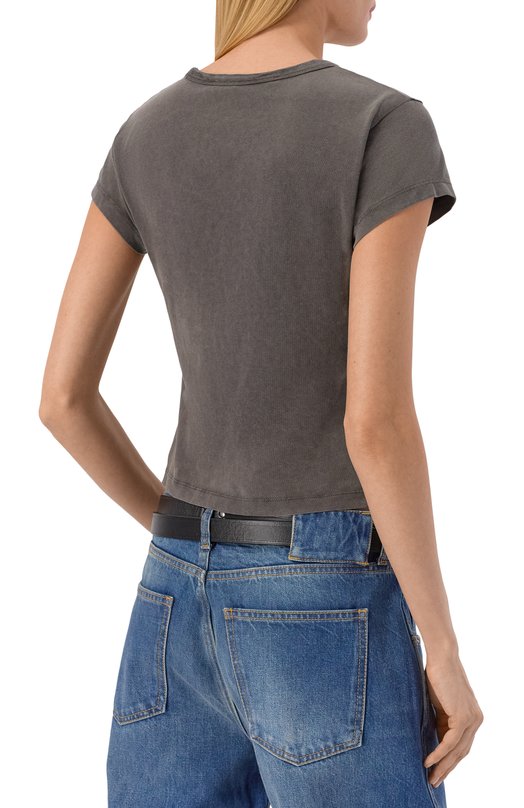 Хлопковая футболка Alexander Wang 1CC2261295 Чёрный  1CC2261295 Фото 4