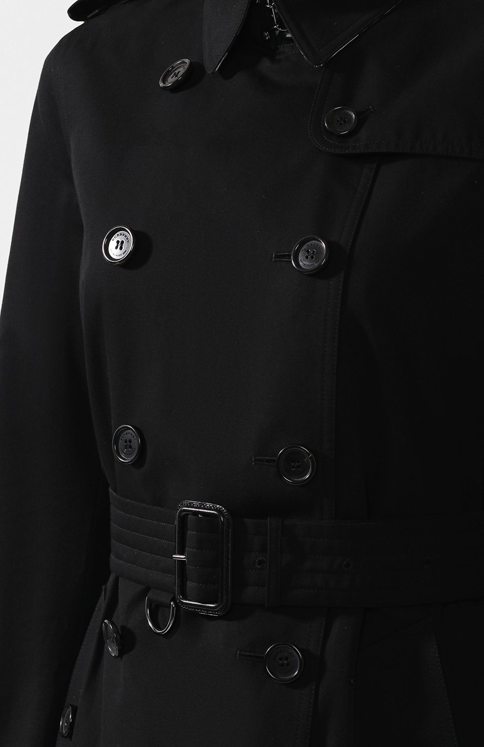 Тренч с поясом BURBERRY черного цвета по цене 189500 руб., арт. 3900548, фото 5 Тренч с поясом BURBERRY, арт. 3900548, фото 5
