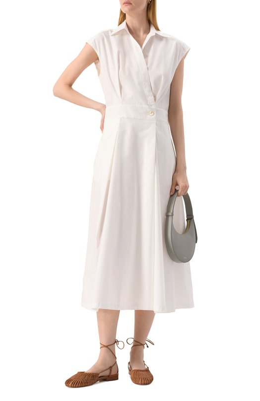 Хлопковое платье A.P.C. C0EVD-F35149 Белый  C0EVD-F35149 Фото 2