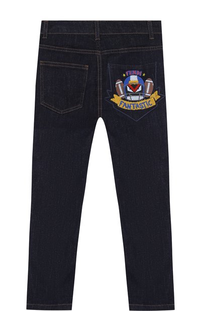 Джинсы прямого кроя с нашивкой FENDI, арт. JMF120/A190/10A-12A, фото 2