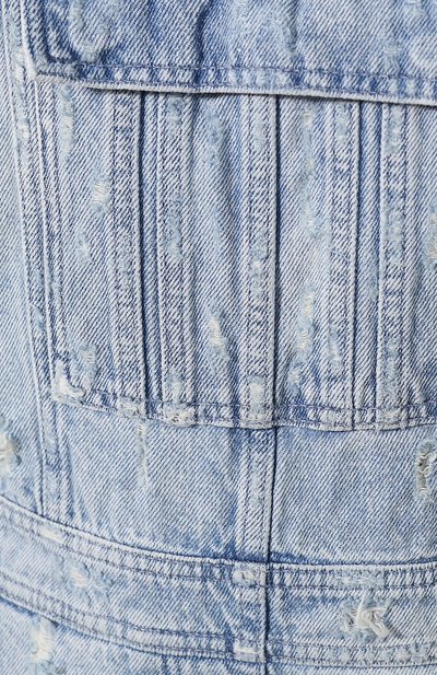 Джинсовый комбинезон BALMAIN синего цвета по цене 130500 руб., арт. RF15357/D044, фото 5 Джинсовый комбинезон BALMAIN, арт. RF15357/D044, фото 5