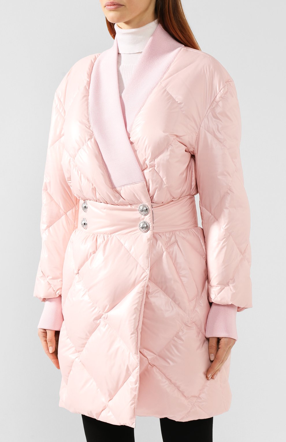 Утепленная куртка BALMAIN розового цвета по цене 358000 руб., арт. SF08672/X304, фото 3 Утепленная куртка BALMAIN, арт. SF08672/X304, фото 3