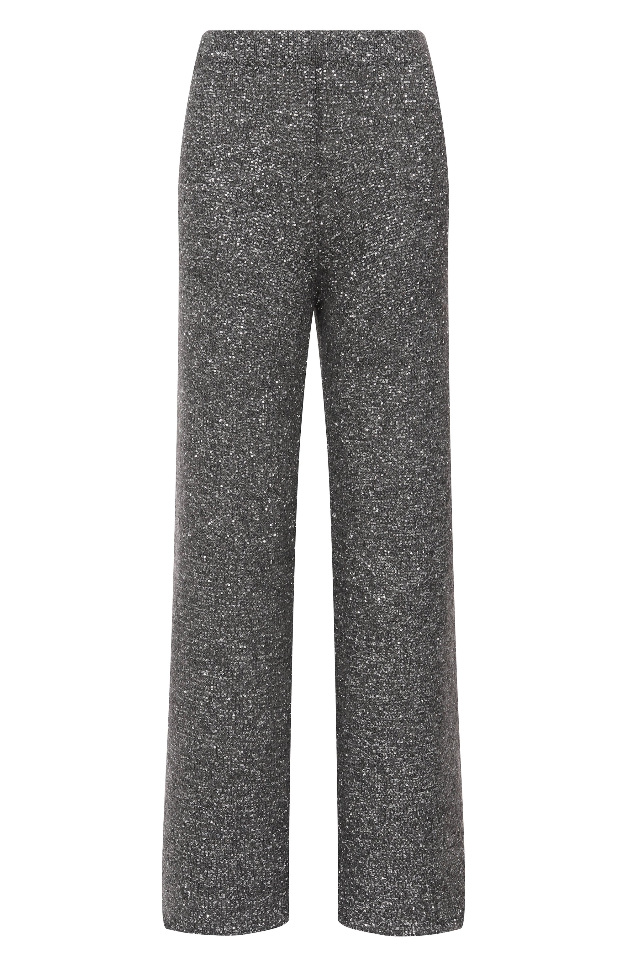 Брюки с отделкой пайетками D.EXTERIOR темно-серого цвета по цене 61800 руб., арт. 61300, фото 1 Брюки с отделкой пайетками D.EXTERIOR, арт. 61300, фото 1
