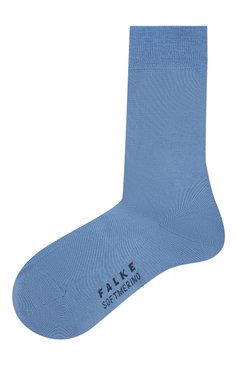 Женские носки softmerino из ш�ерсти и хлопка FALKE синего цвета, арт. 47488 | Фото 1 (Материал внешний: Шерсть; Материал сплава: Проставлено; Нос: Не проставлено)