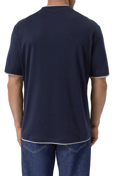 Футболка из шелка и хлопка BRUNELLO CUCINELLI, арт. MH8367427W, фото 4