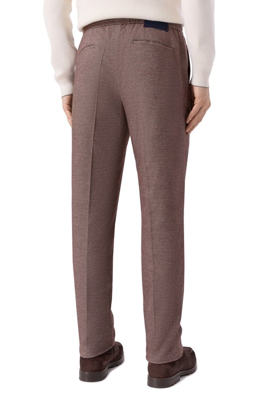 Брюки из хлопка и шерсти Kiton UPLACRK0131H01 Коричневый  UPLACRK0131H01 Фото 4