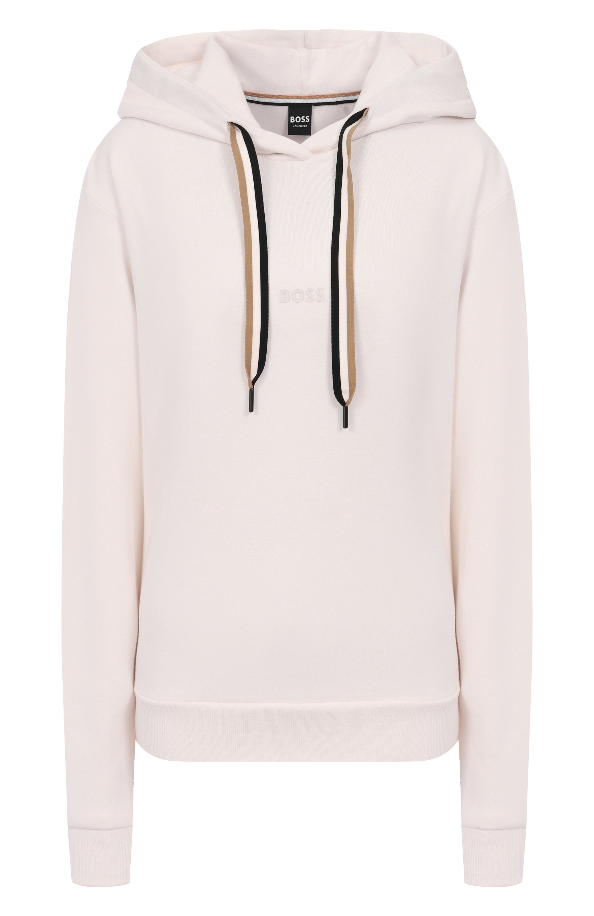 Худи из хлопка и лиоцелла BOSS кремового цвета по цене 13600 руб., арт. 50524760, фото 1 Худи из хлопка и лиоцелла BOSS, арт. 50524760, фото 1