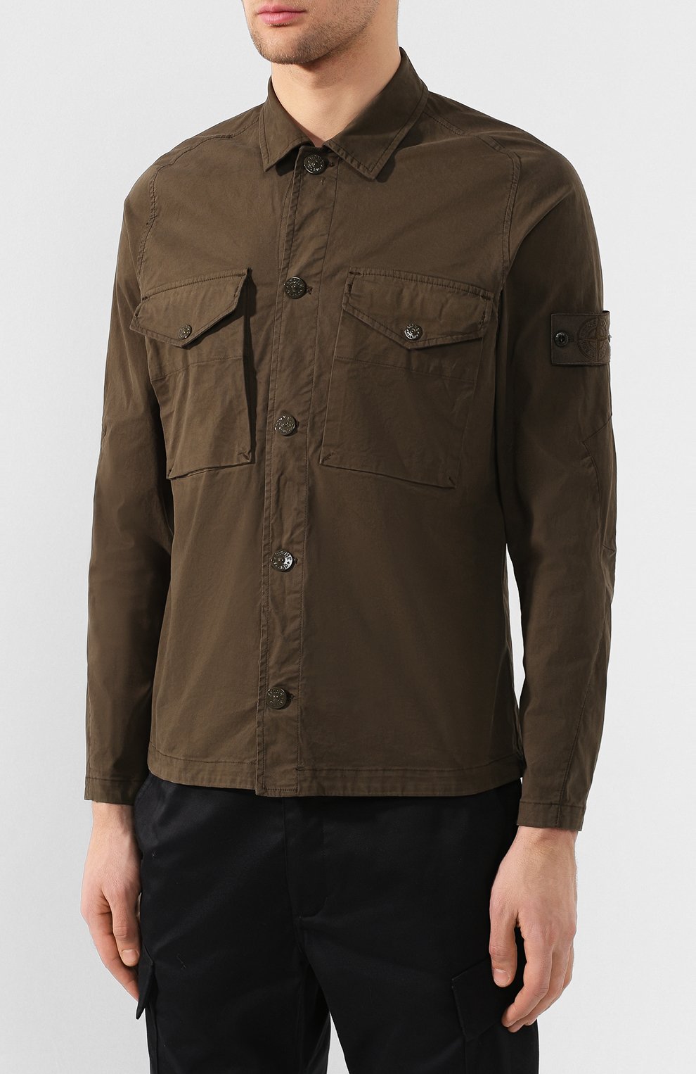 Хлопковая рубашка STONE ISLAND, арт. 7215123F2, фото 3