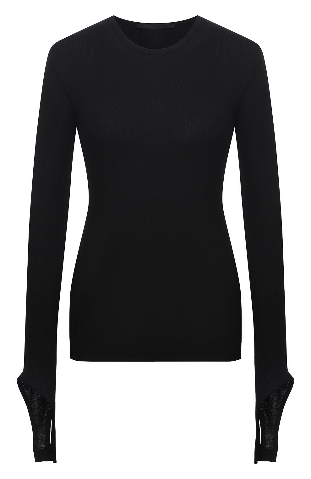Хлопковый пуловер HELMUT LANG черного цвета по цене 24000 руб., арт. L02HW507, фото 1 Хлопковый пуловер HELMUT LANG, арт. L02HW507, фото 1