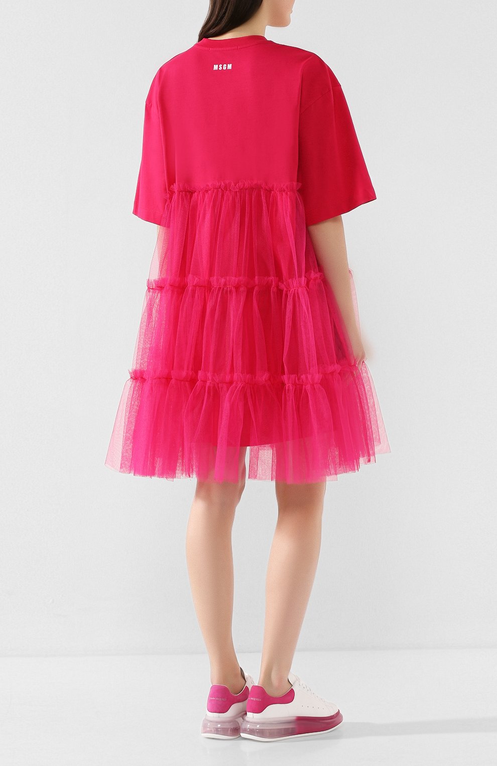 Хлопковое платье MSGM, арт. 2842MDA165 207498, фото 4