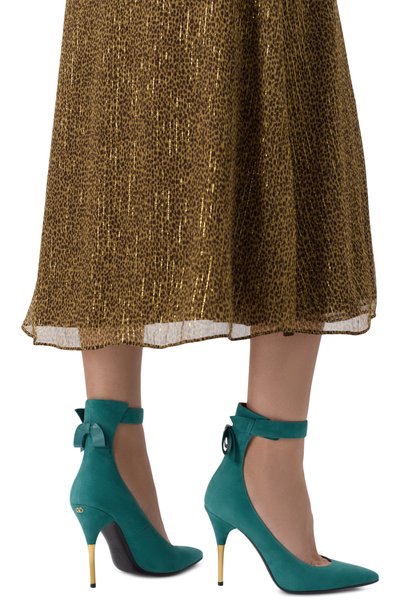 Замшевые туфли fatale 105 VALENTINO зеленого цвета по цене 145500 руб., арт. 9W0S0QI9/DLL, фото 2 Замшевые туфли fatale 105 VALENTINO, арт. 9W0S0QI9/DLL, фото 2