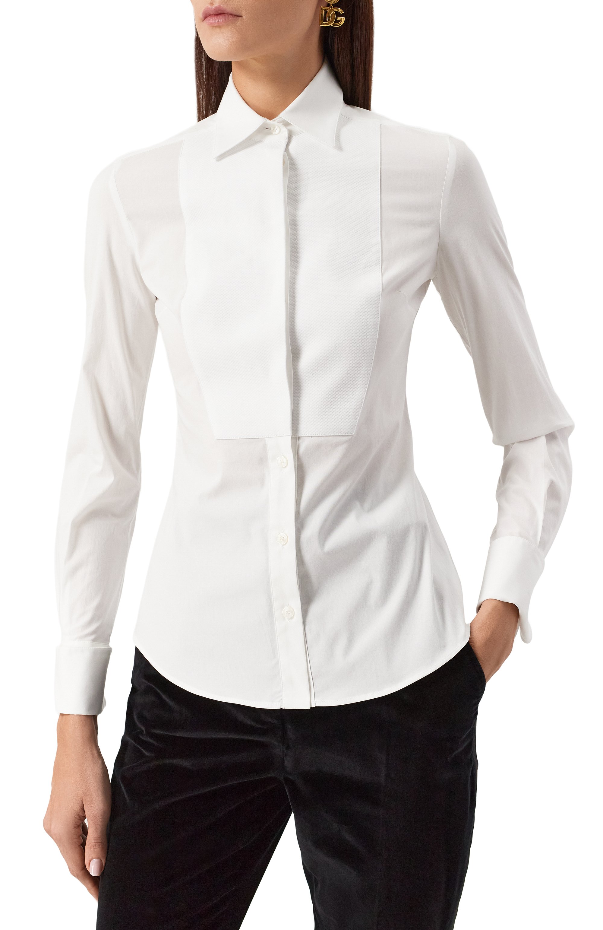 Хлопковая рубашка DOLCE & GABBANA, арт. F5K50T/FUEEE, фото 3