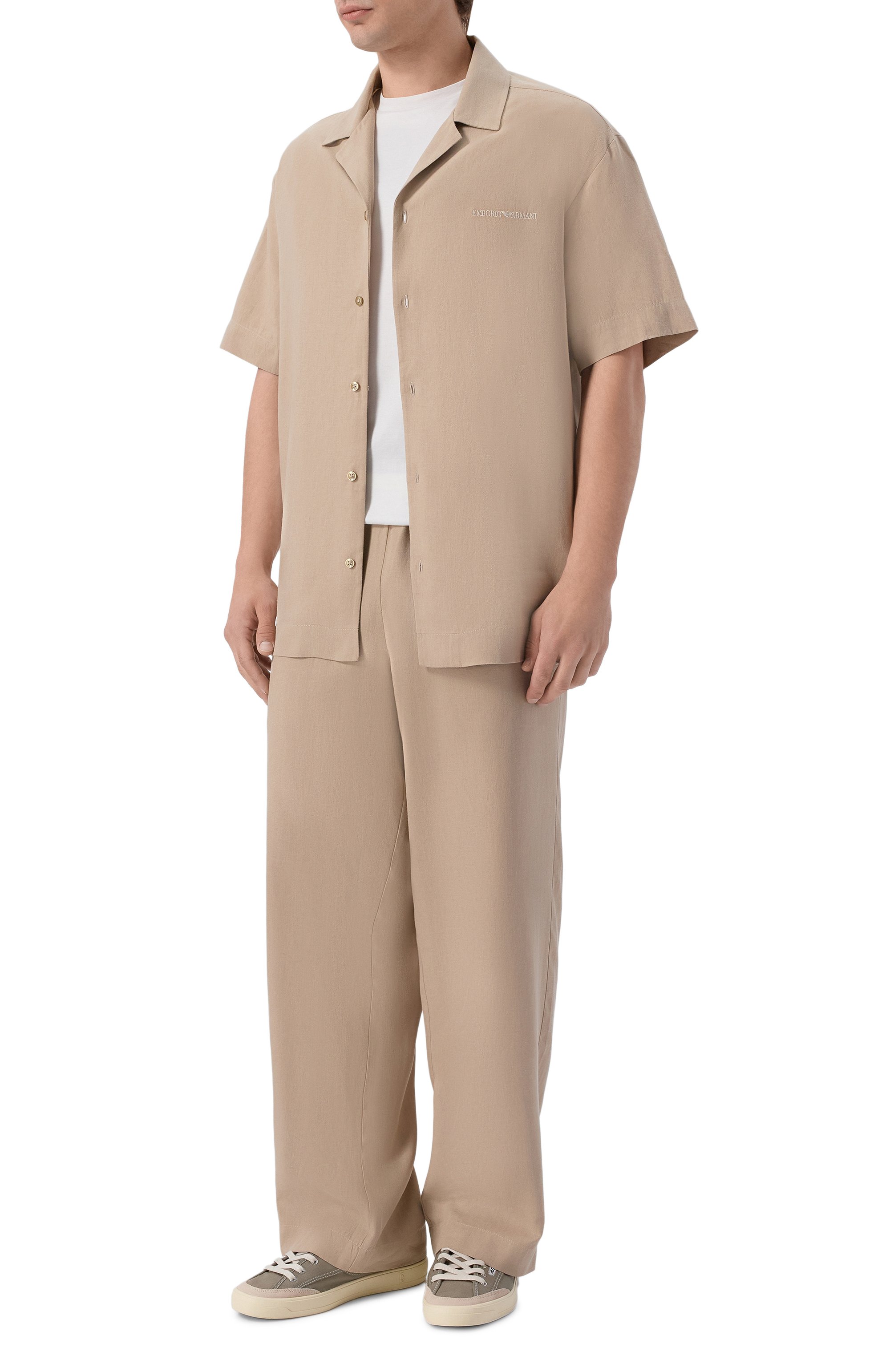 Рубашка изо льна и вискозы EMPORIO ARMANI, арт. EM000593/AF20590, фото 2