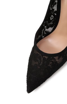 Женские текстильные туфли claudia 105 GIANVITO ROSSI черного цвета, арт. G22315.15RIC.LRMNENN | Фото 7 (Драгоценные камни: Проставлено; Подошва: Плоская; Материал сплава: Проставлено; Материал внутренний: Натуральная кожа; Каблук высота: Высокий; Материал внешний: Текстиль; Каблук тип: Шпилька)