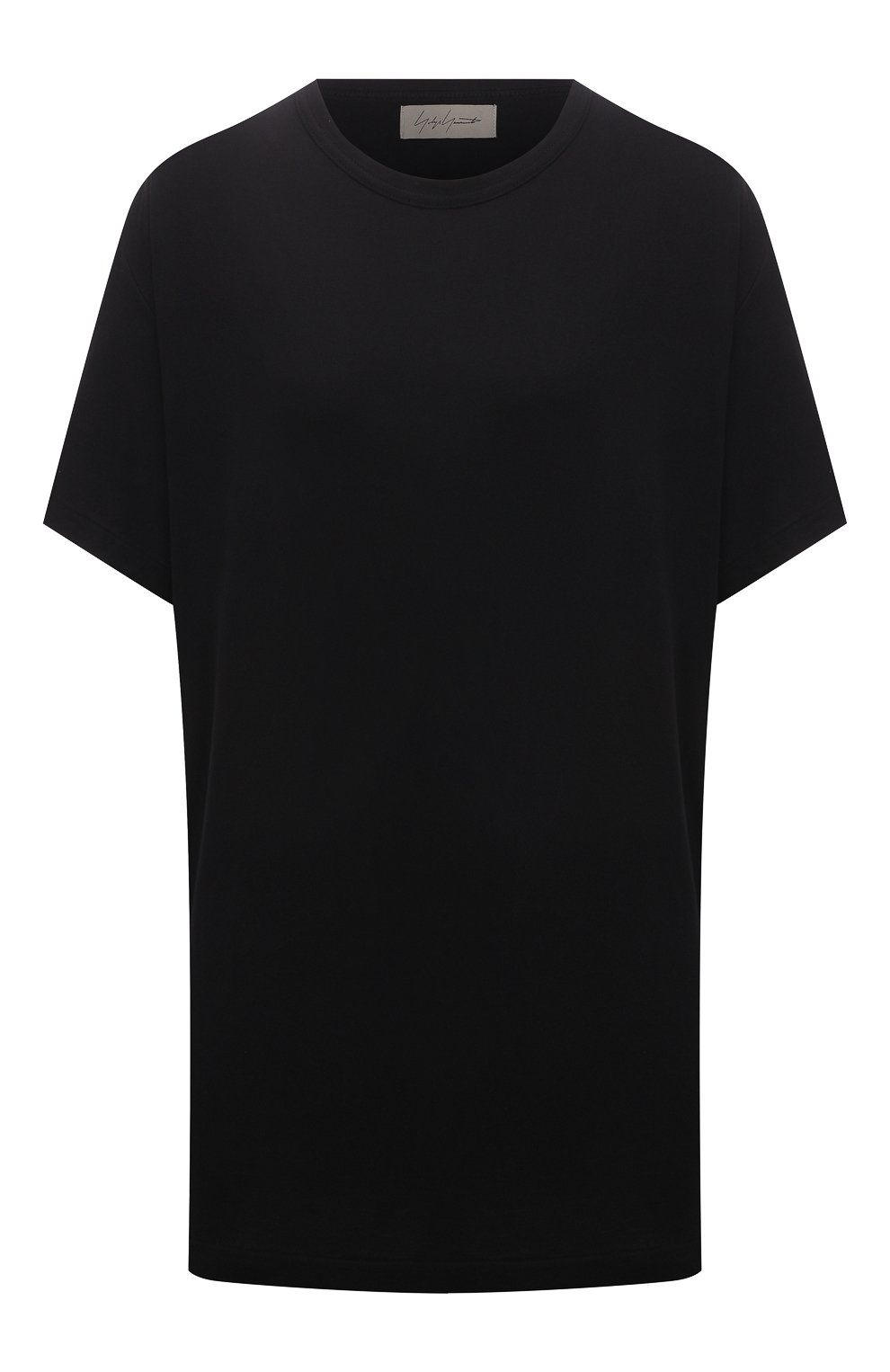 Хлопковая футболка YOHJI YAMAMOTO черного цвета по цене 17350 руб., арт. FD-T06-072, фото 1 Хлопковая футболка YOHJI YAMAMOTO, арт. FD-T06-072, фото 1