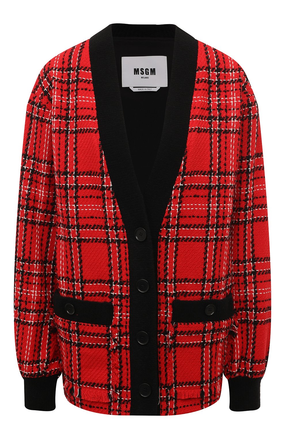 Кардиган MSGM красного цвета по цене 65800 руб., арт. 3741MDG20/247625, фото 1 Кардиган MSGM, арт. 3741MDG20/247625, фото 1