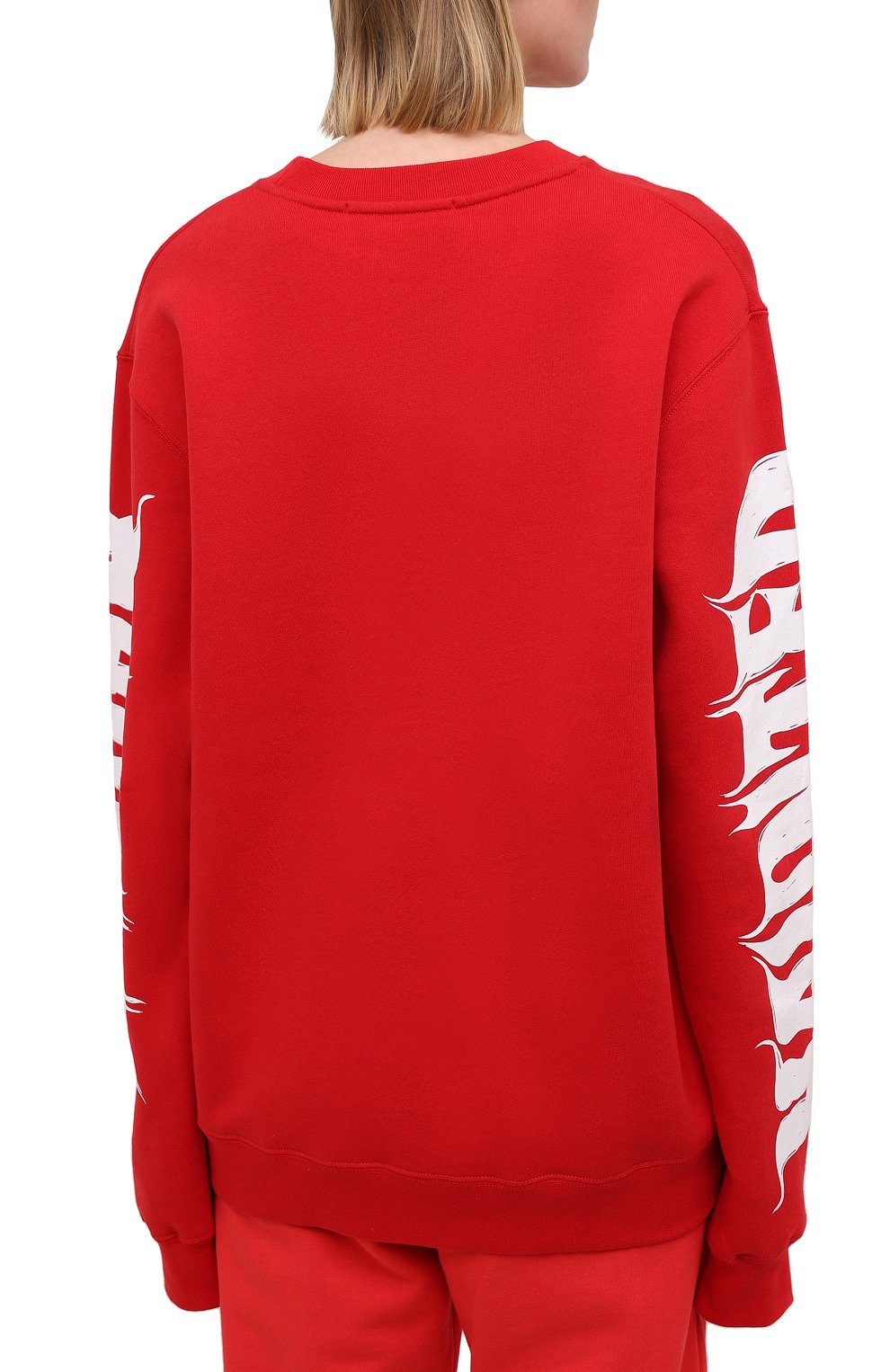 Хлопковый свитшот MSGM красного цвета по цене 15200 руб., арт. 2940MM186 207599/CG, фото 4 Хлопковый свитшот MSGM, арт. 2940MM186 207599/CG, фото 4
