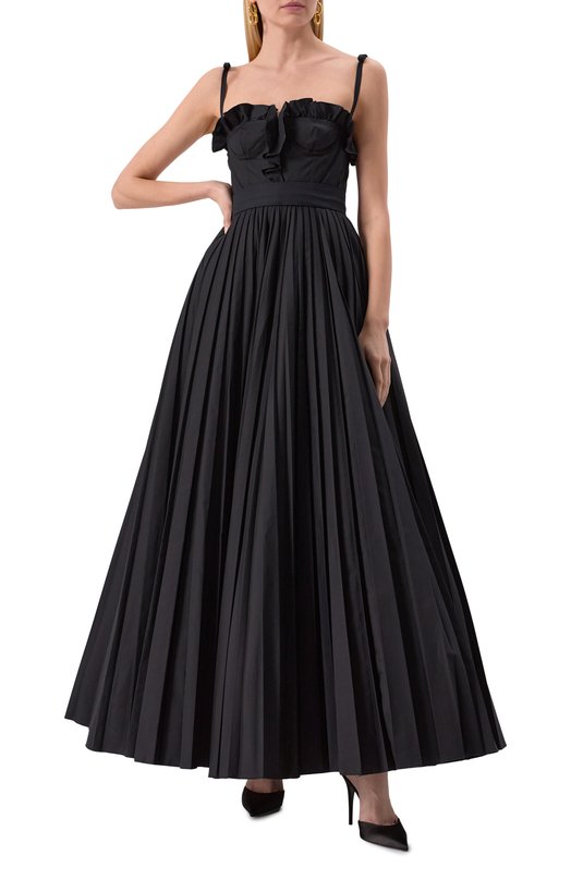 Хлопковое платье Giambattista Valli 25SSPVTE5161-40P0P Чёрный  25SSPVTE5161-40P0P Фото 3