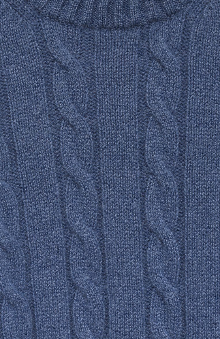 Детский кашемировый пуловер GIORGETTI CASHMERE синего цвета, арт. MU3009B/T/8A-14A | Фото 3 (Материал внешний: Шерсть, Кашемир; Рукава: Длинные; Мальчики Кросс-КТ: Пуловер-одежда; Материал сплава: Проставлено; Драгоценные камни: Проставлено)